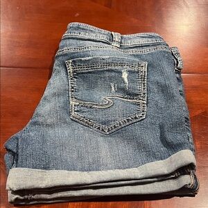Silver women Jean shorts